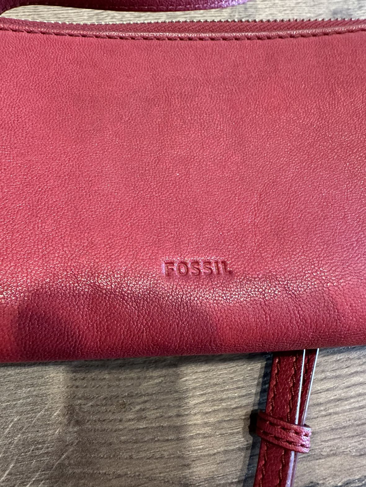 Fossil Crossbody Red Leather Bag - photo 5