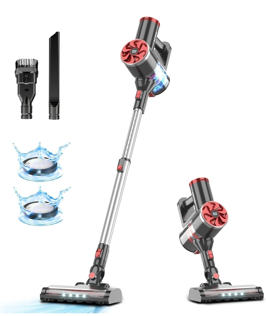 PRETTYCARE Cordless Vacuum Cleaner, 6 in 1 Stick