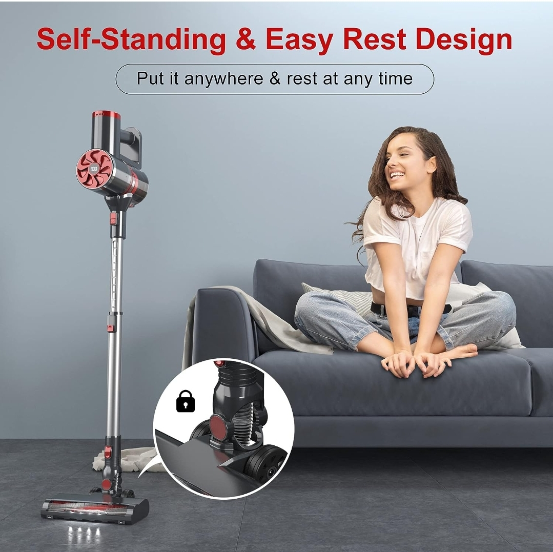 PRETTYCARE Cordless Vacuum Cleaner, 6 in 1 Stick - photo 2