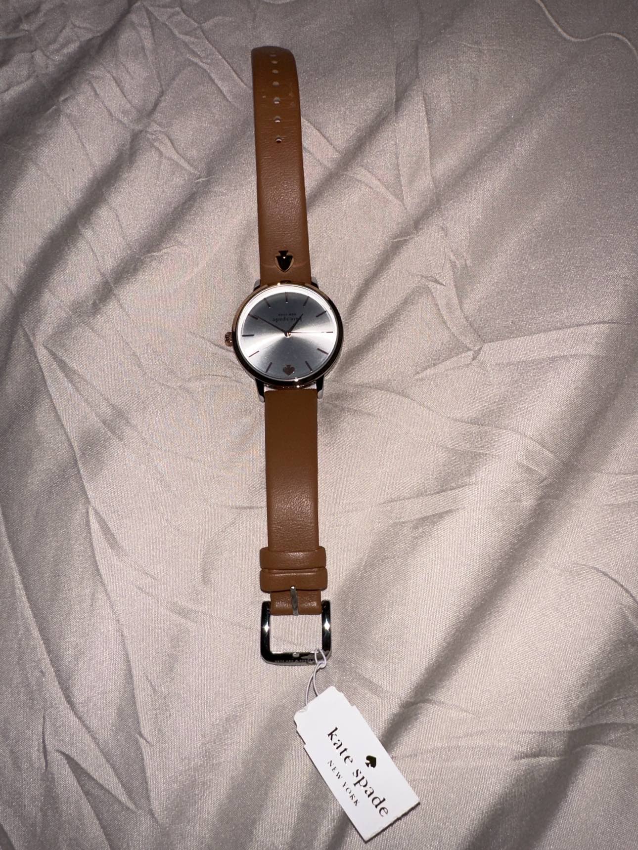 BRAND NEW kate spade new york metro brown leather watch image indicator(3)