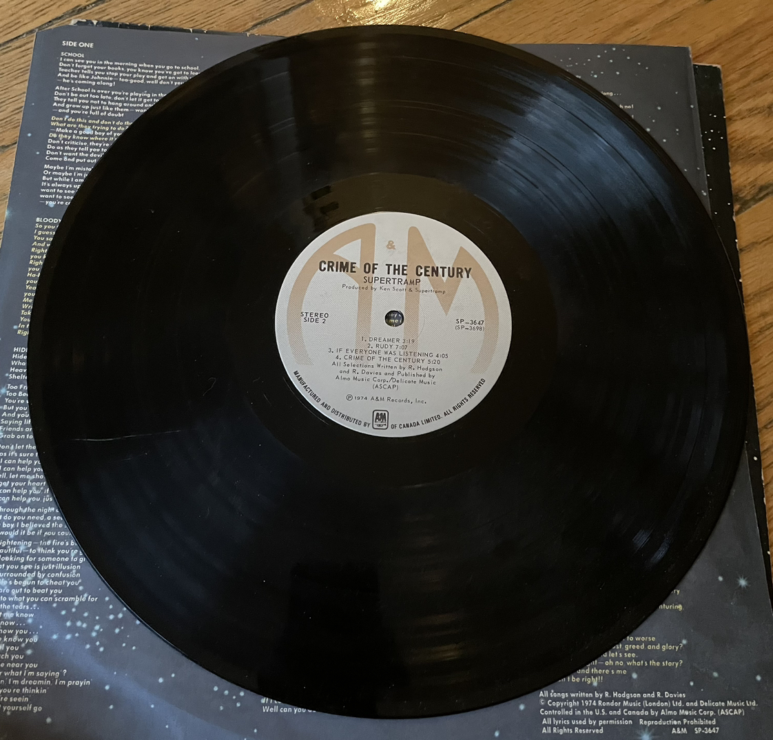 Supertramp Crime of the Century Vinyl image indicator(3)