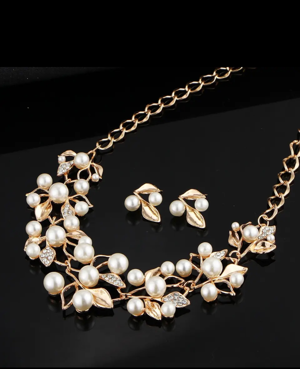Pearl glitter jewelry set - photo 2