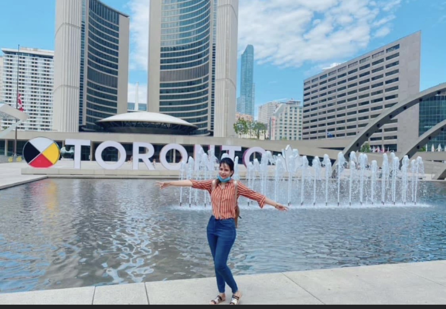 Bossini Brown white strip top image indicator(4)