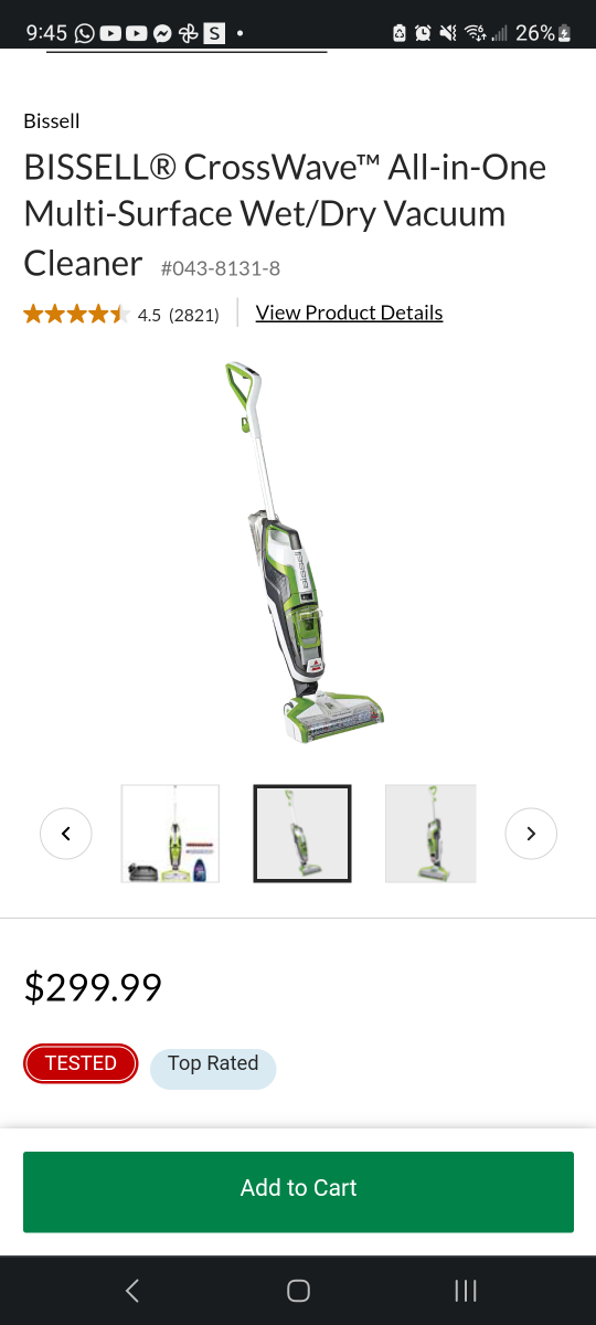 BISSELL CrossWave Multi-Surface Wet/Dry Vacuum Cleaner - photo 2