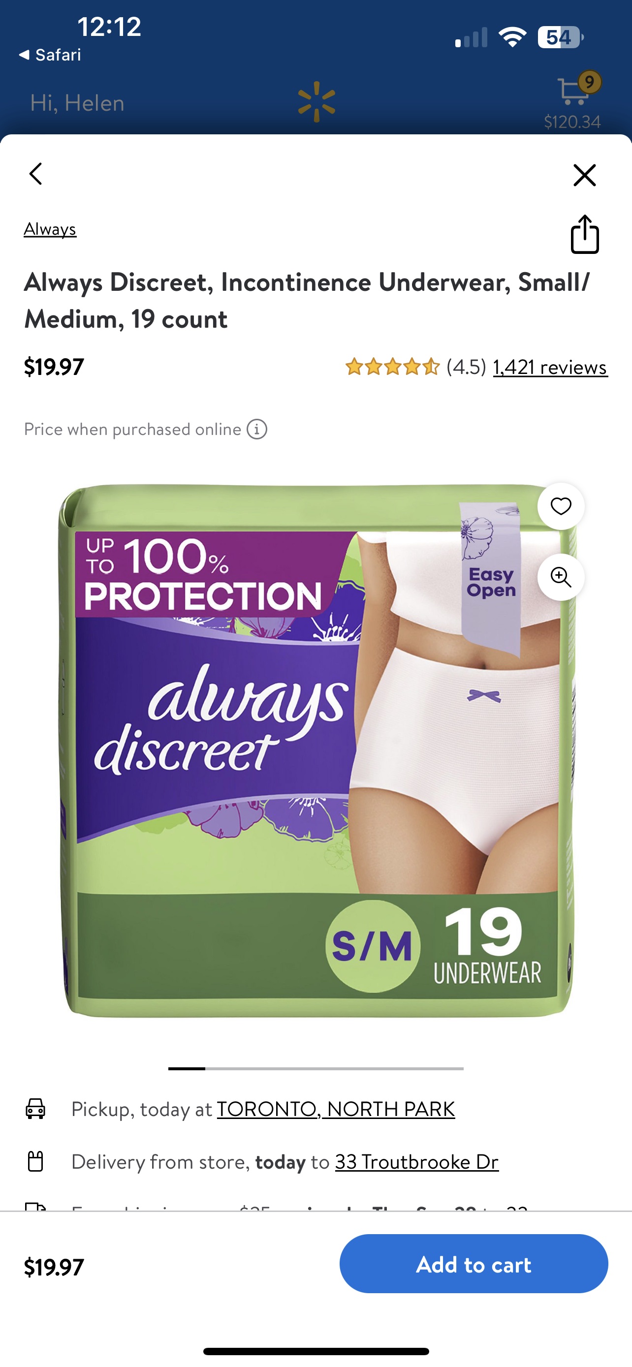 Always Discreet, Incontinence Underwear, Small/Medium, 19 count - photo 3