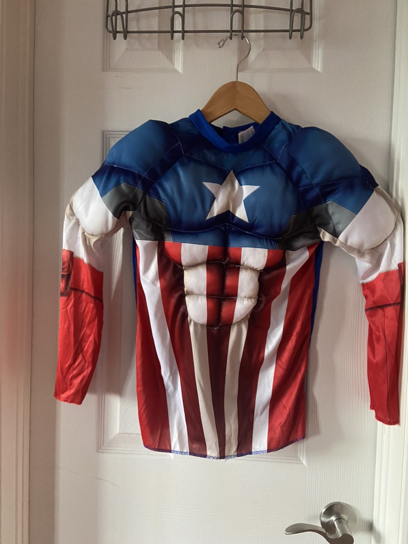 Marvel Avengers Captain America Child Muscle Shirt costume - photo 3