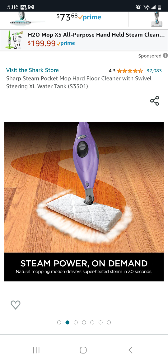 Shark Steam Mop with 2 New Mop Pads. Excellent Condition. - photo 4