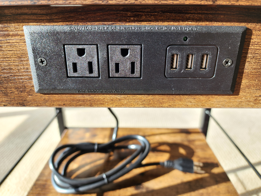 Nightstand / Side Table with Charging Station - photo 3