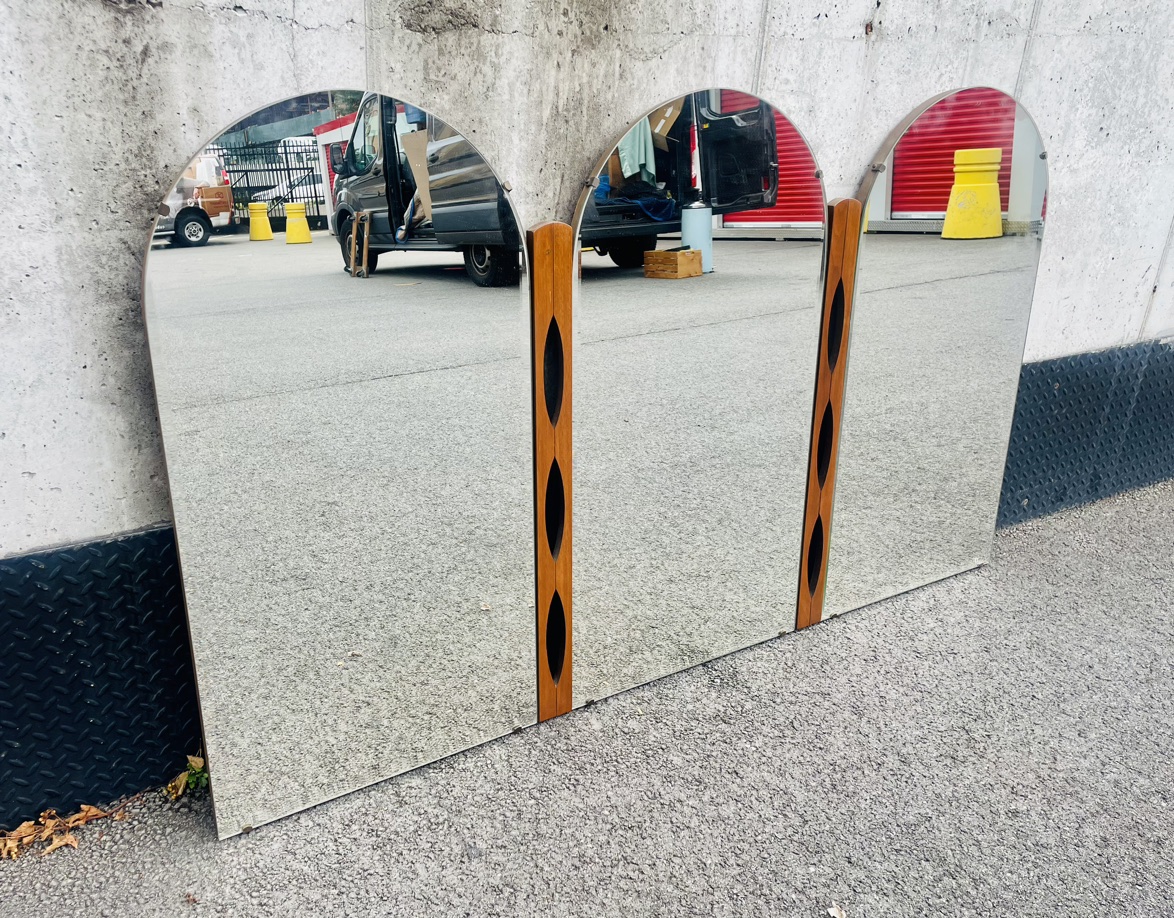 MCM Union City Mirror & Table Co. Triple Wall Mirror