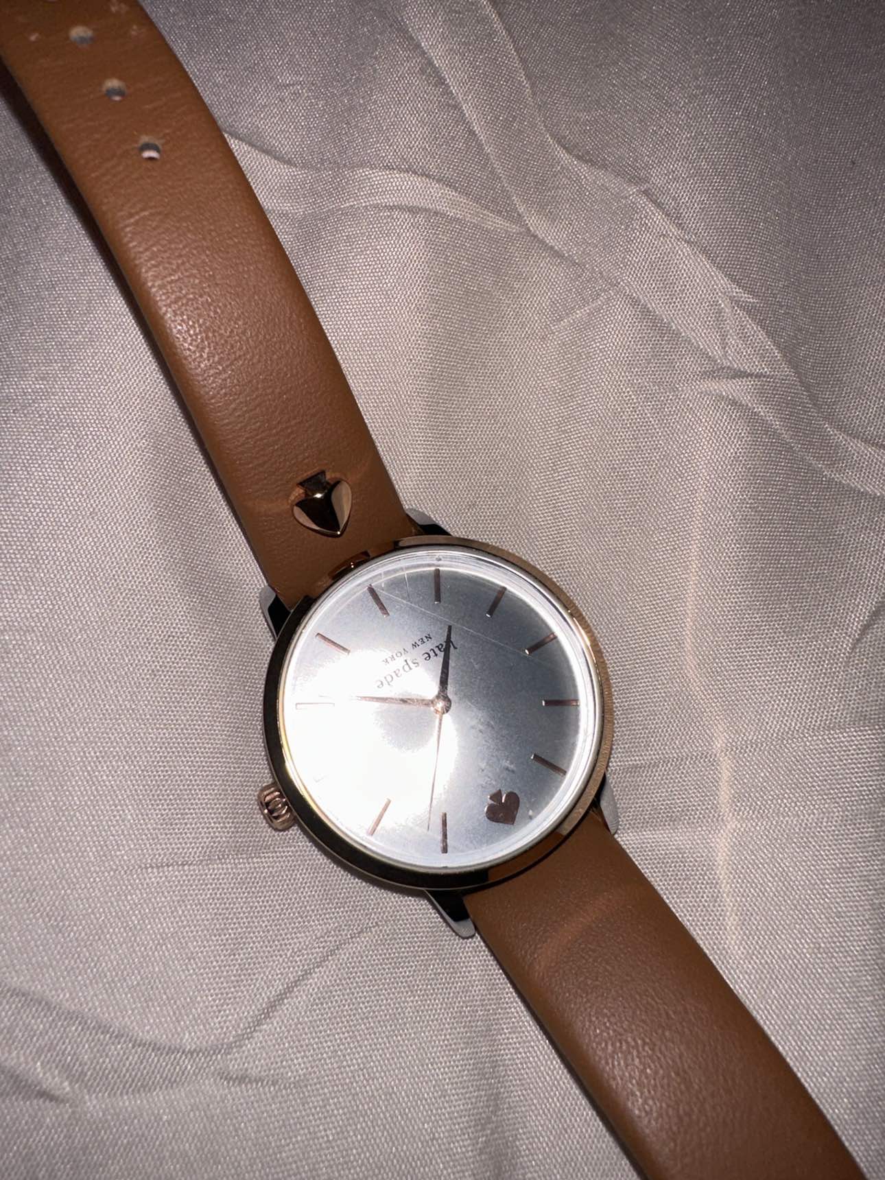 BRAND NEW kate spade new york metro brown leather watch image indicator(4)