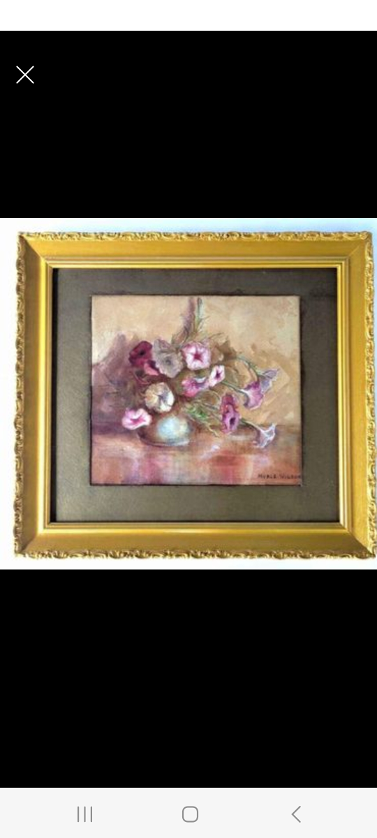 antique floral painting thumbnail