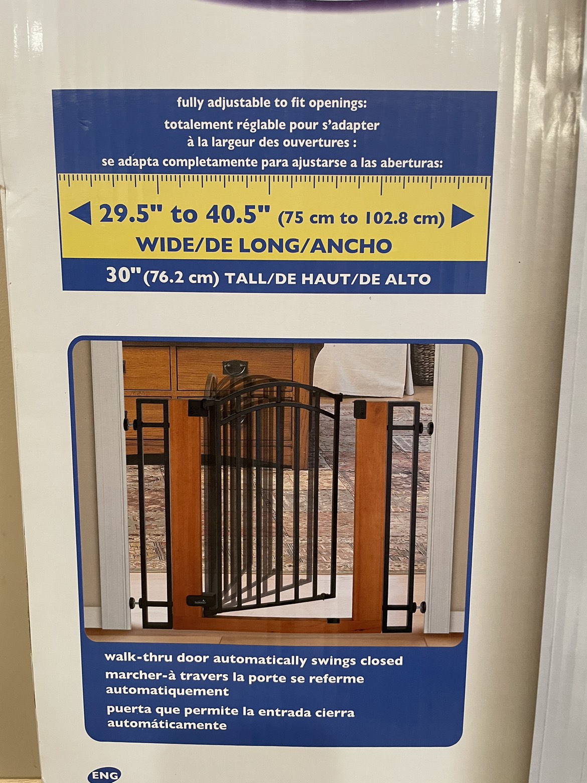 Wood and Metal Walk-Thru Baby Gate - photo 3