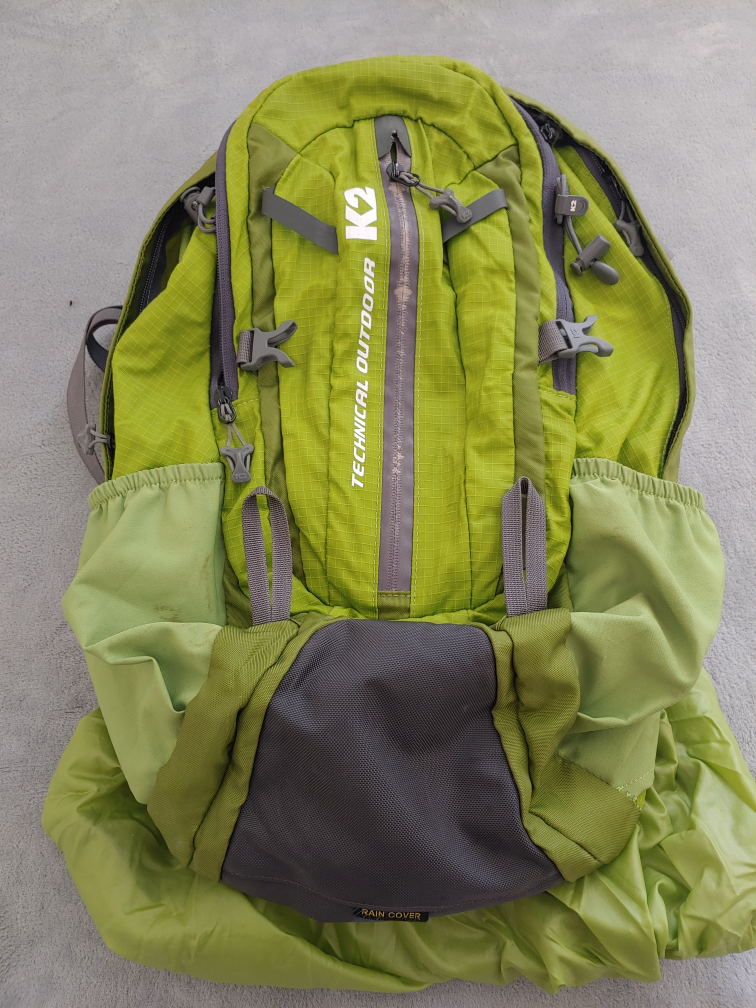 backpack with rain cover