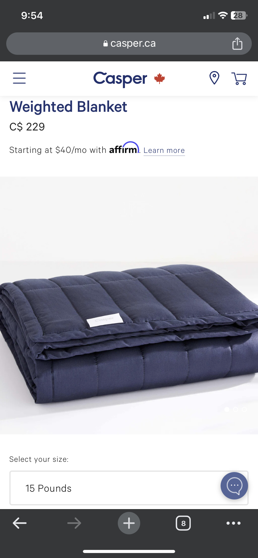 Brand new! Casper weighted blanket - photo 3