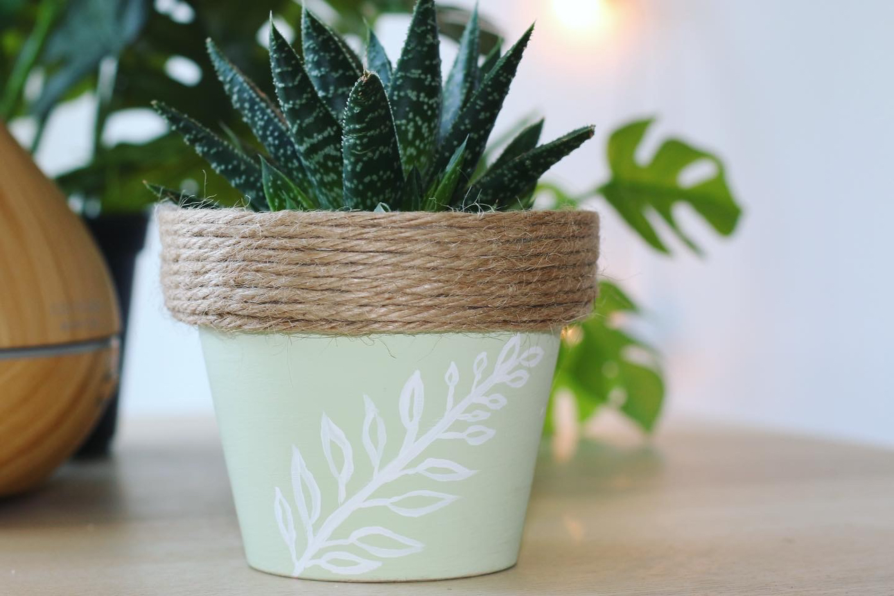 Assorted Hand-Painted Boho Planters - photo 4