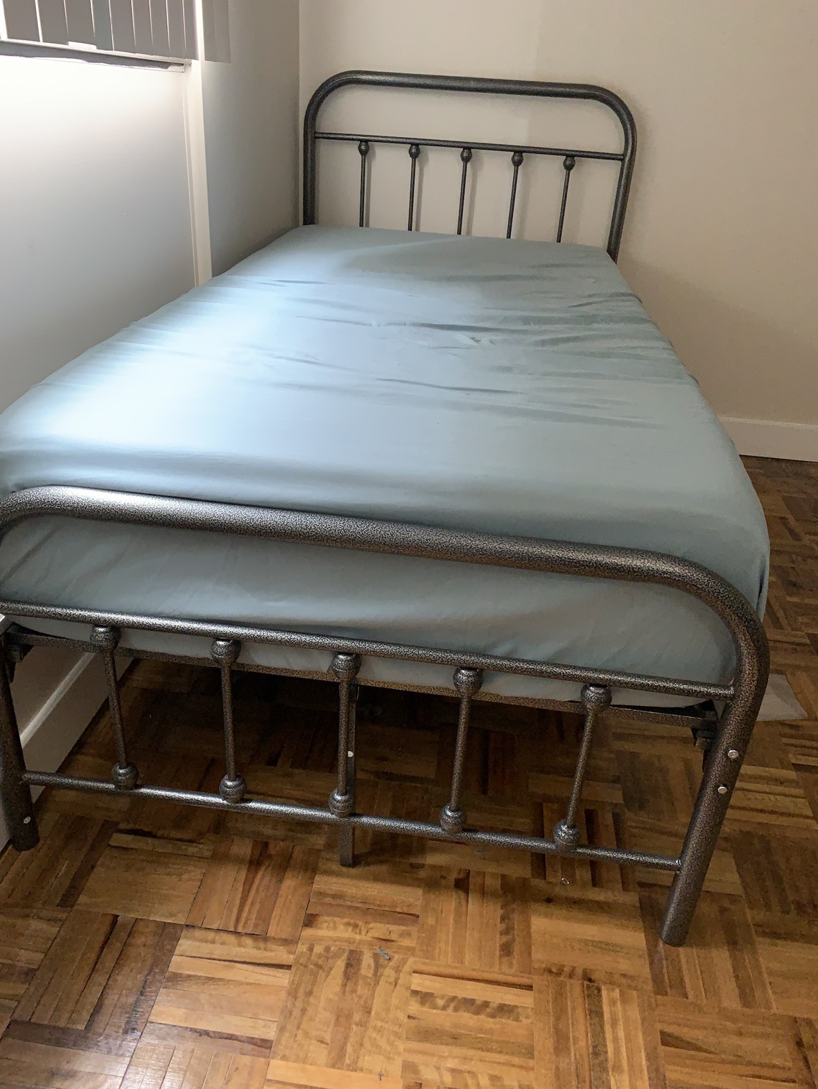 Metal Bed - Twin w/wo mattress - move out sale - photo 2