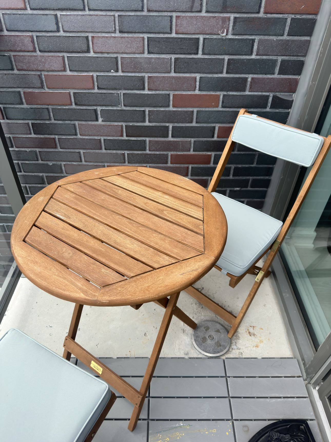Foldable Patio Teak Bistro Set - photo 3