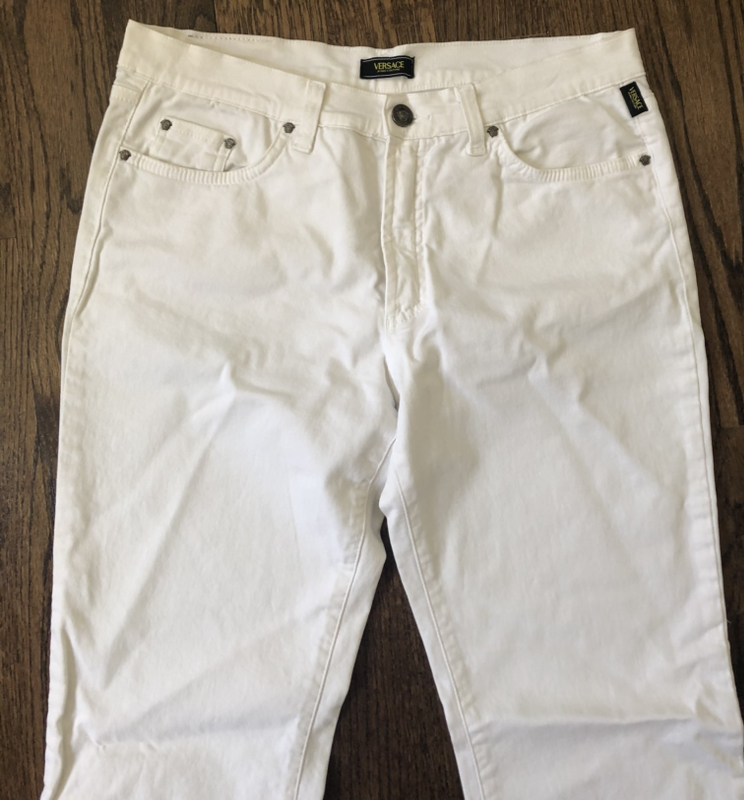 Vintage Versace White Jeans For Women size 29 image indicator(7)