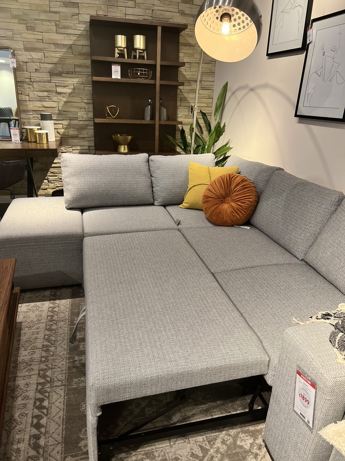 Multifunctional structube sectional sofa/ sofa bed - photo 4