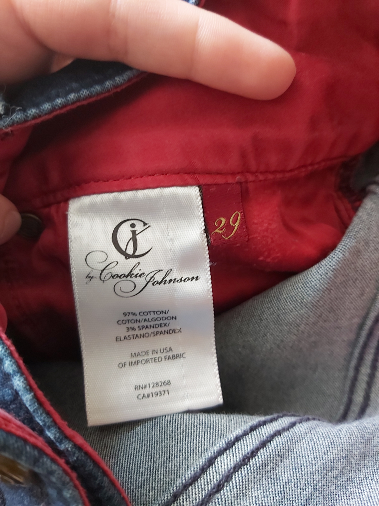 Vintage Cookie Johnson stretchy dark jeans, size 29 image indicator(6)