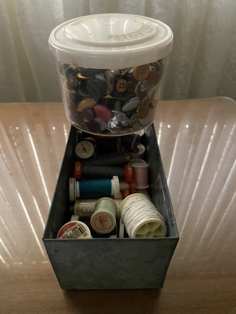 Buffalo wool, buttons, thread thumbnail