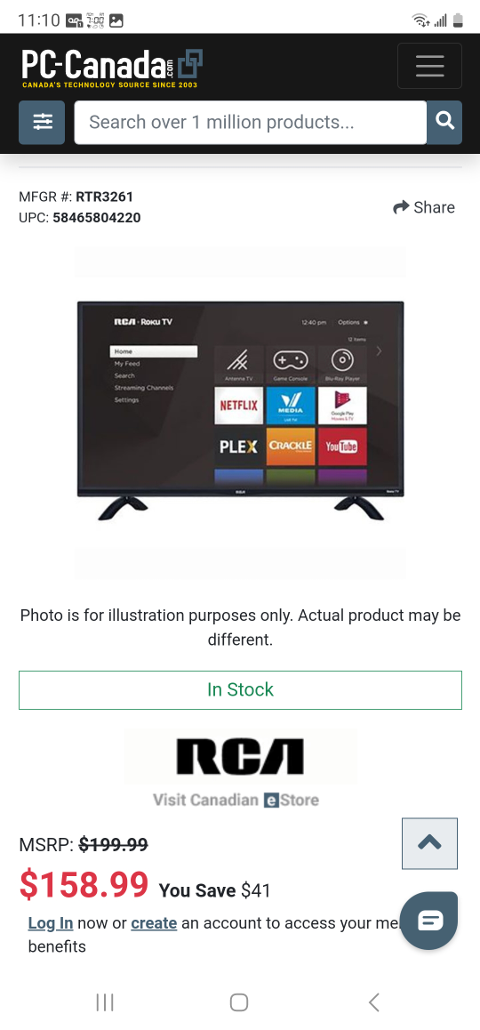 OPEN BOX RCA 32 INCH ROKU SMART TV $129.99 your choice thumbnail