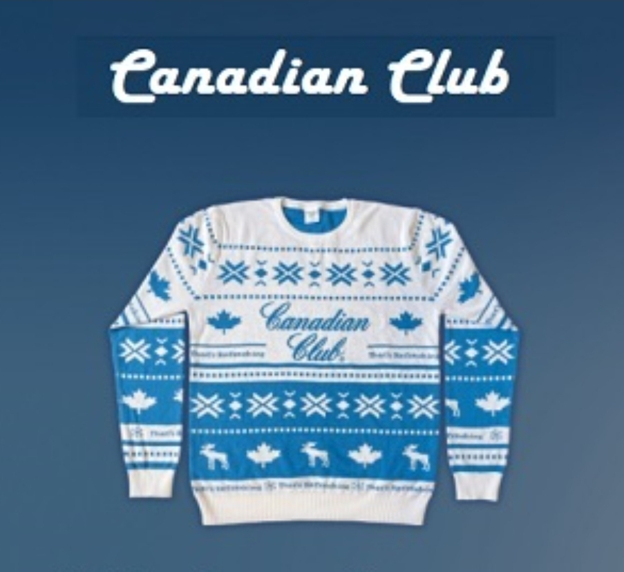 Canadian Club holiday sweater