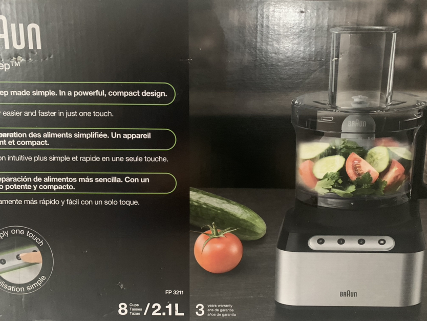 BRAUN FOOD PROCESSOR OPEN BOX WITH WARRANTY - photo 5