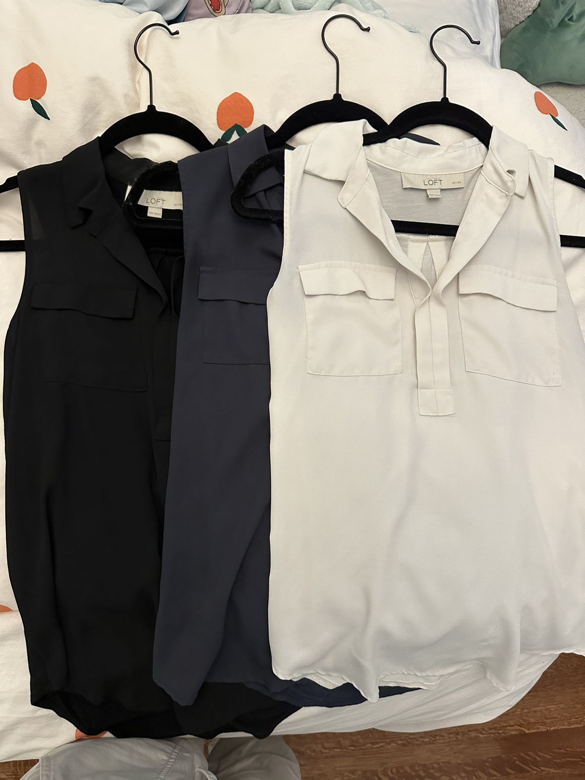 (Set of 3) Ann Taylor LOFT sleeveless camp blouses thumbnail