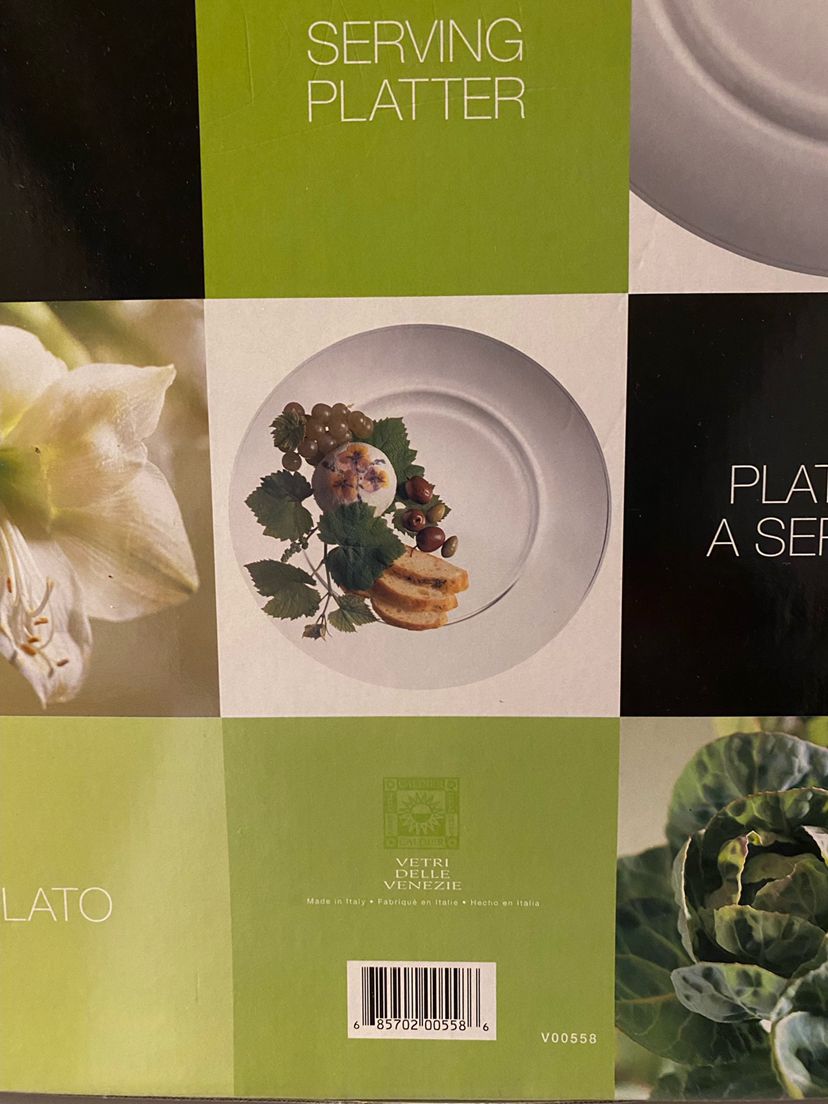 BNIB Italian crystal serving platter image indicator(2)