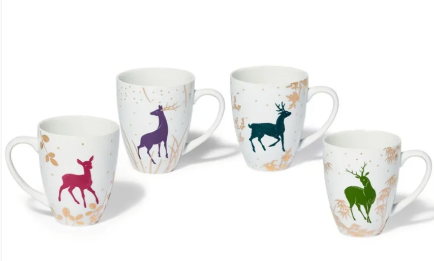 The Met museum porcelain mug 10 oz set(4): Retail price $100