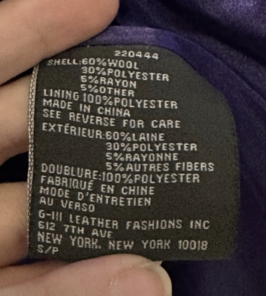 Kenneth Cole Black double breasted wool pea coat sz small image indicator(5)