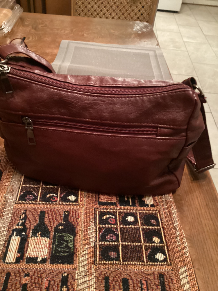 Multi zipper purse  ( 6 zippers)  soft leather thumbnail
