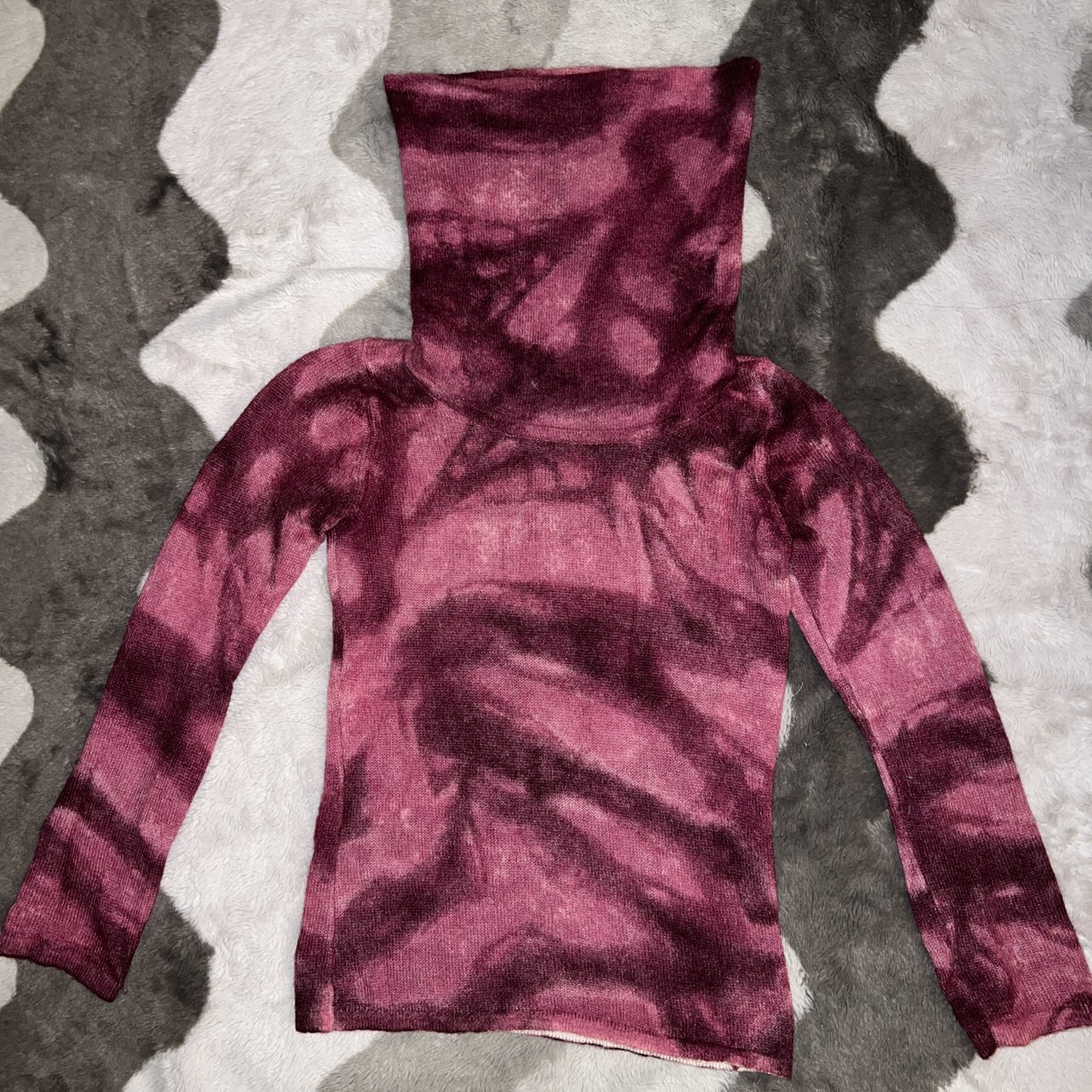 Mohair Blend Turtleneck Sweater in Pink image indicator(6)