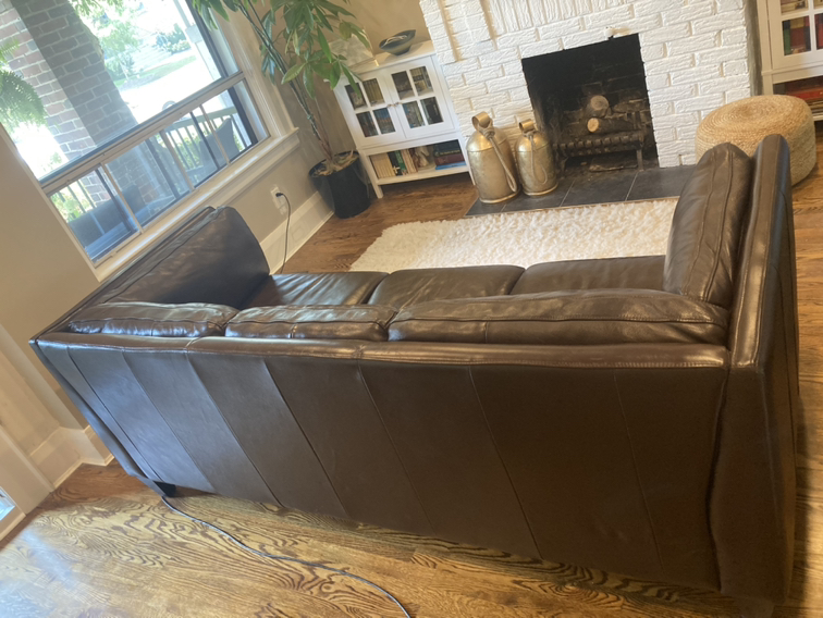 Urban Barn Leather Couch - photo 2