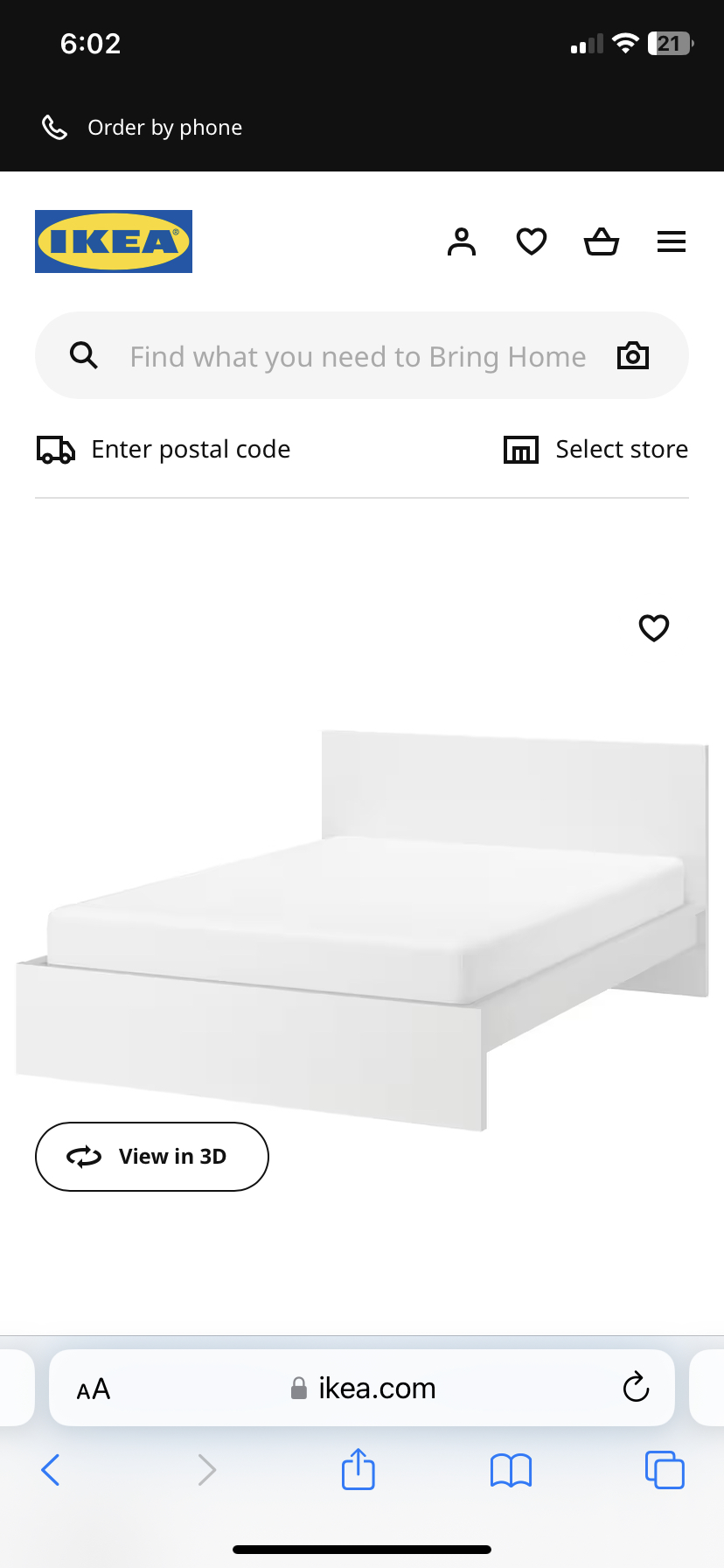 Ikea double bed