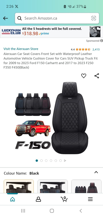 Aierxuan Car Seat Covers Front Set with Waterproof Leather thumbnail