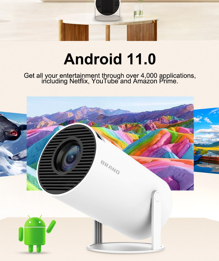 Android TV BOX Led Projector 4K . Android 11. SEALED BOX