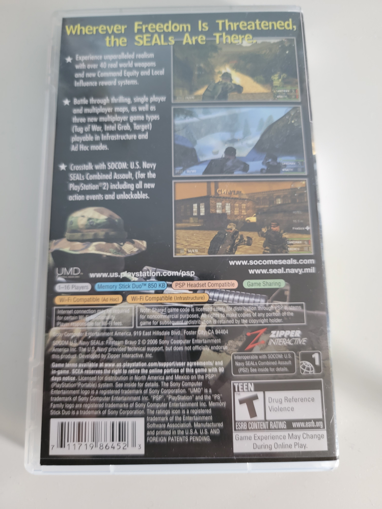 Socom US Navy Seals game for PSP like new image indicator(2)