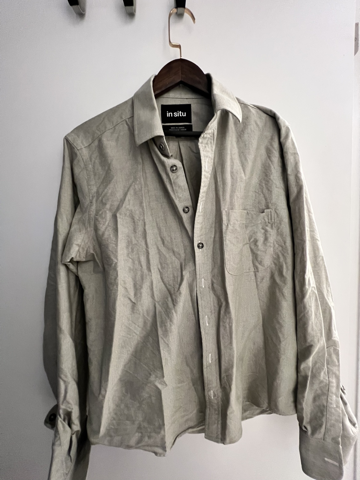 In Situ Oxford Shirt in Light Green thumbnail