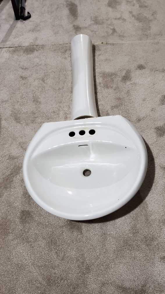 Pedestal Sink, white sink - photo 2