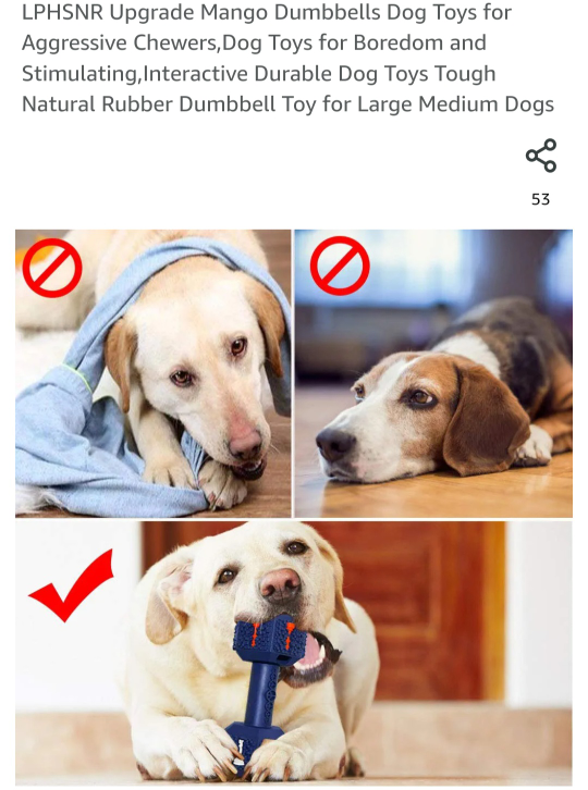 DOG TOYS FOR LARGE DOGS AGGRESSIVE CHEWERS image indicator(6)