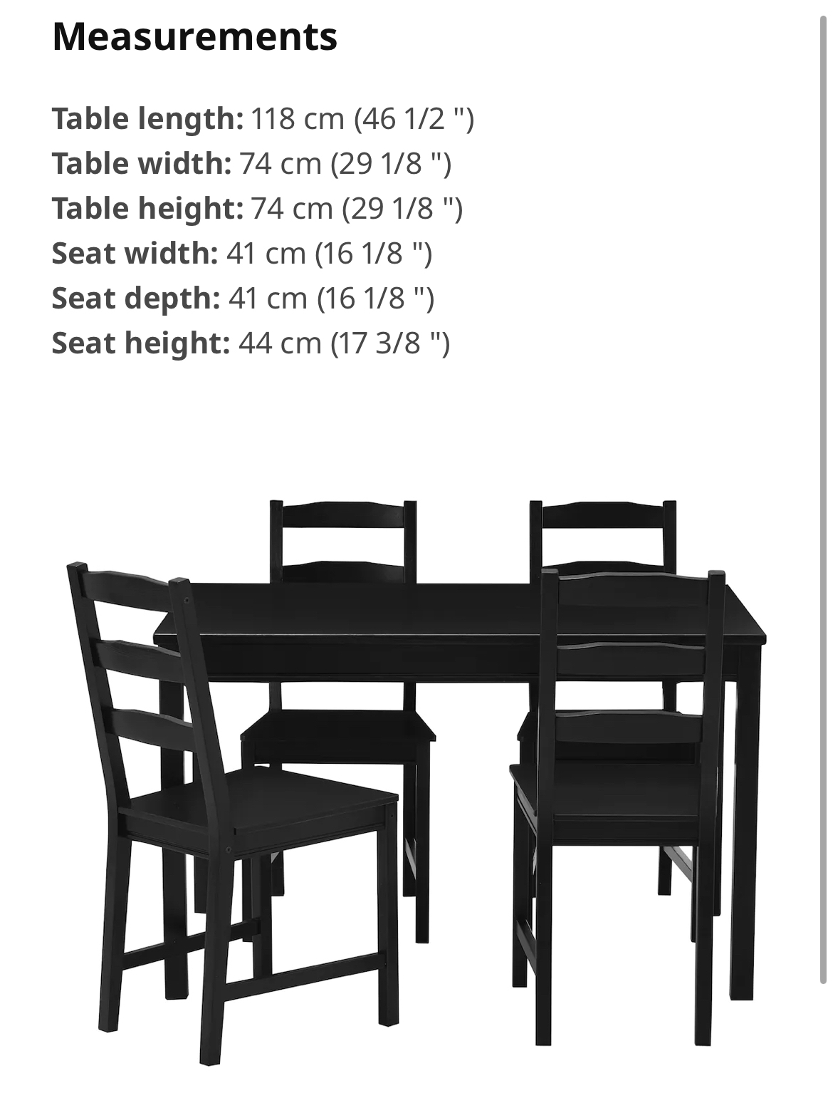 IKEA dining table and 4 chairs JOKKMOKK - photo 2
