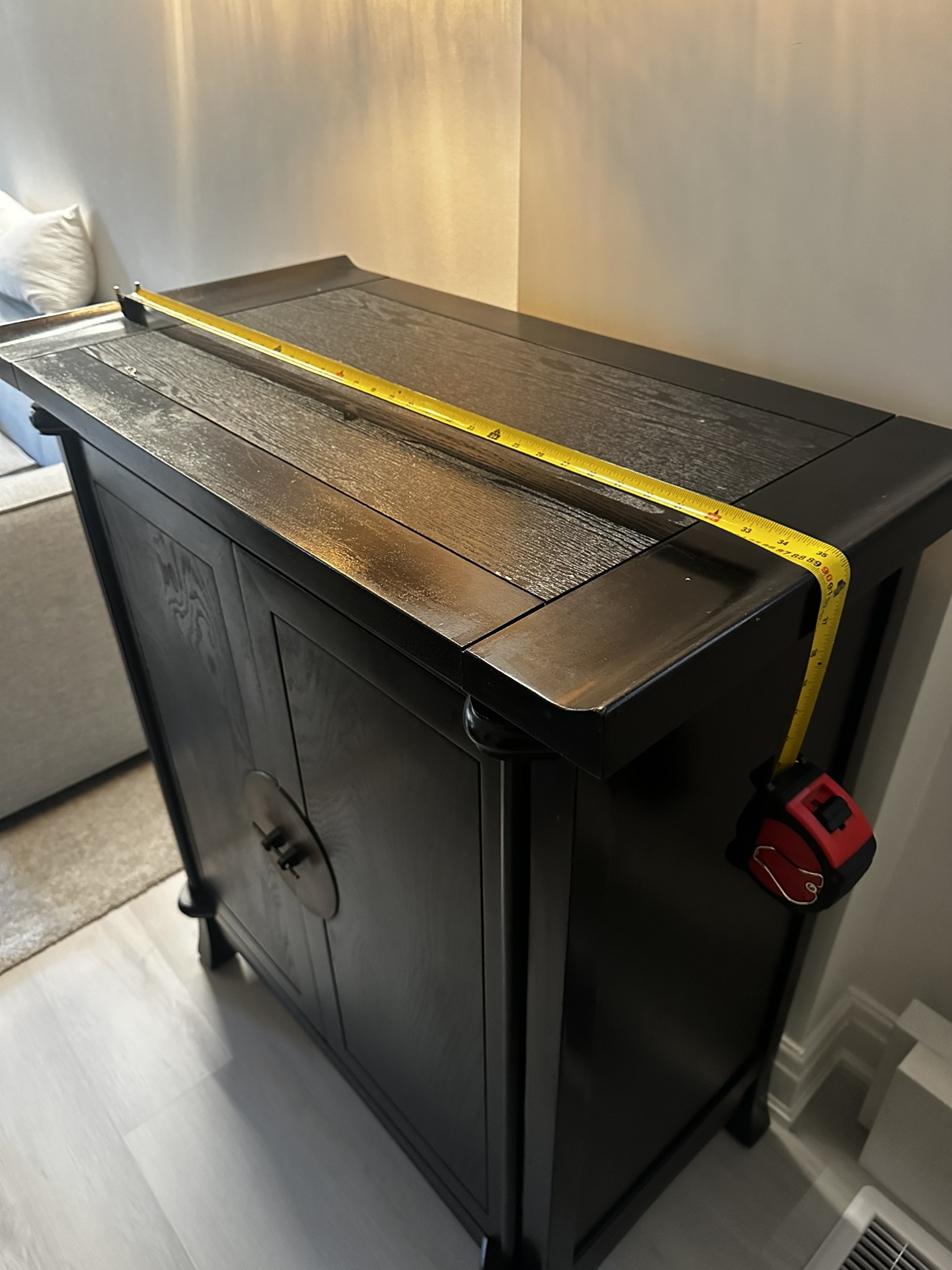 42” tall Dark Brown (black)2 Door Accent Srorage Cabinet image indicator(8)