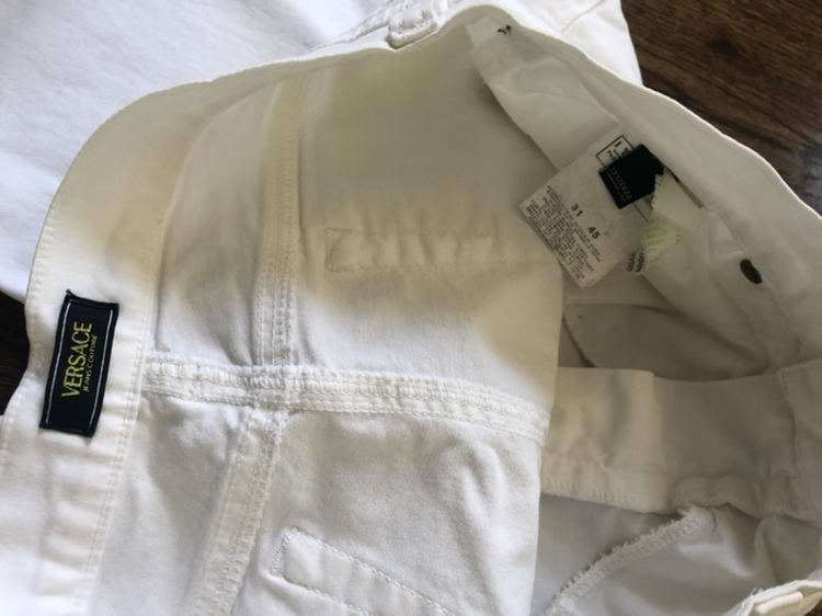 Vintage Versace White Jeans For Women size 29 image indicator(6)