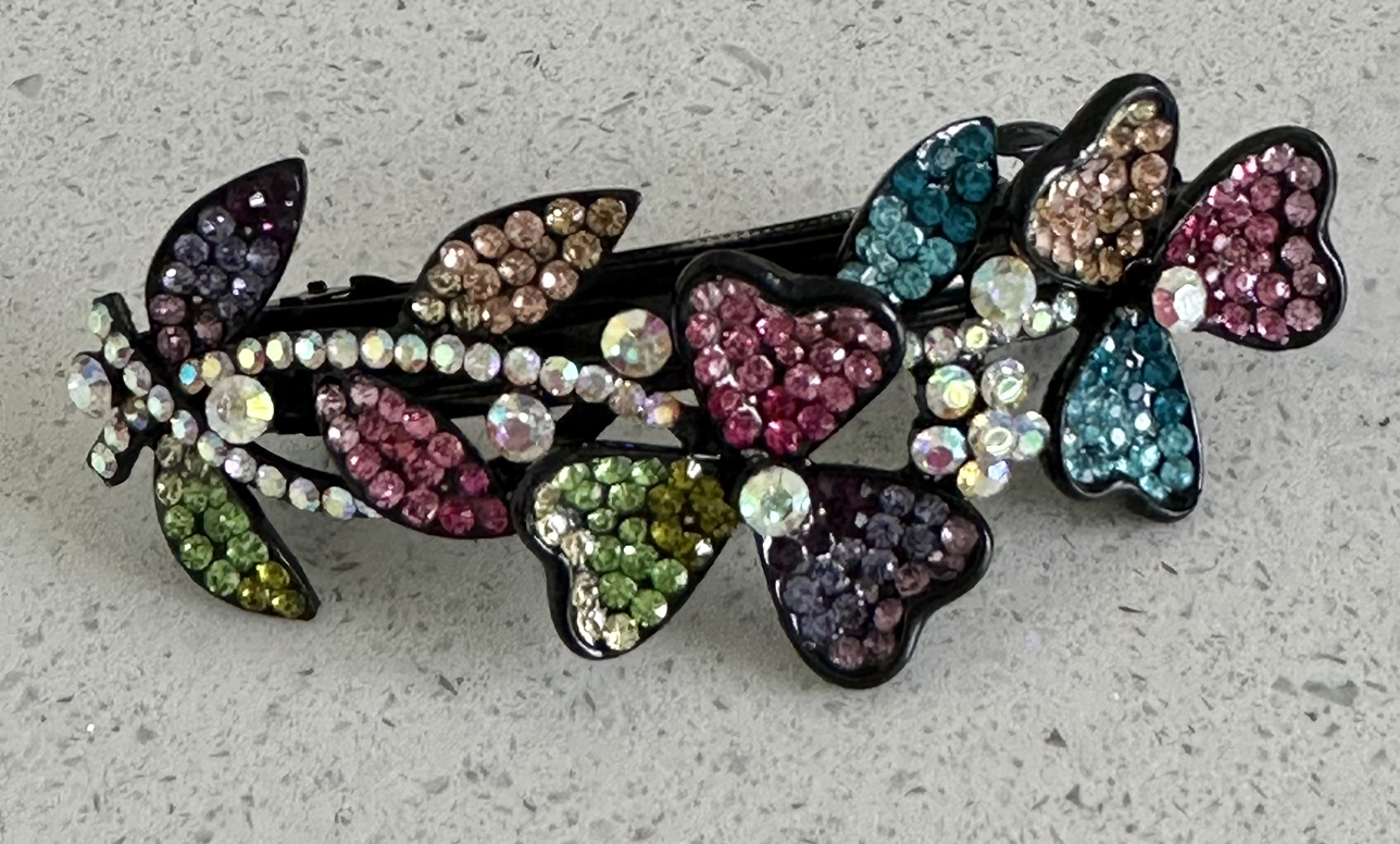 Elegant Metal Hair Clips with Stones image indicator(4)
