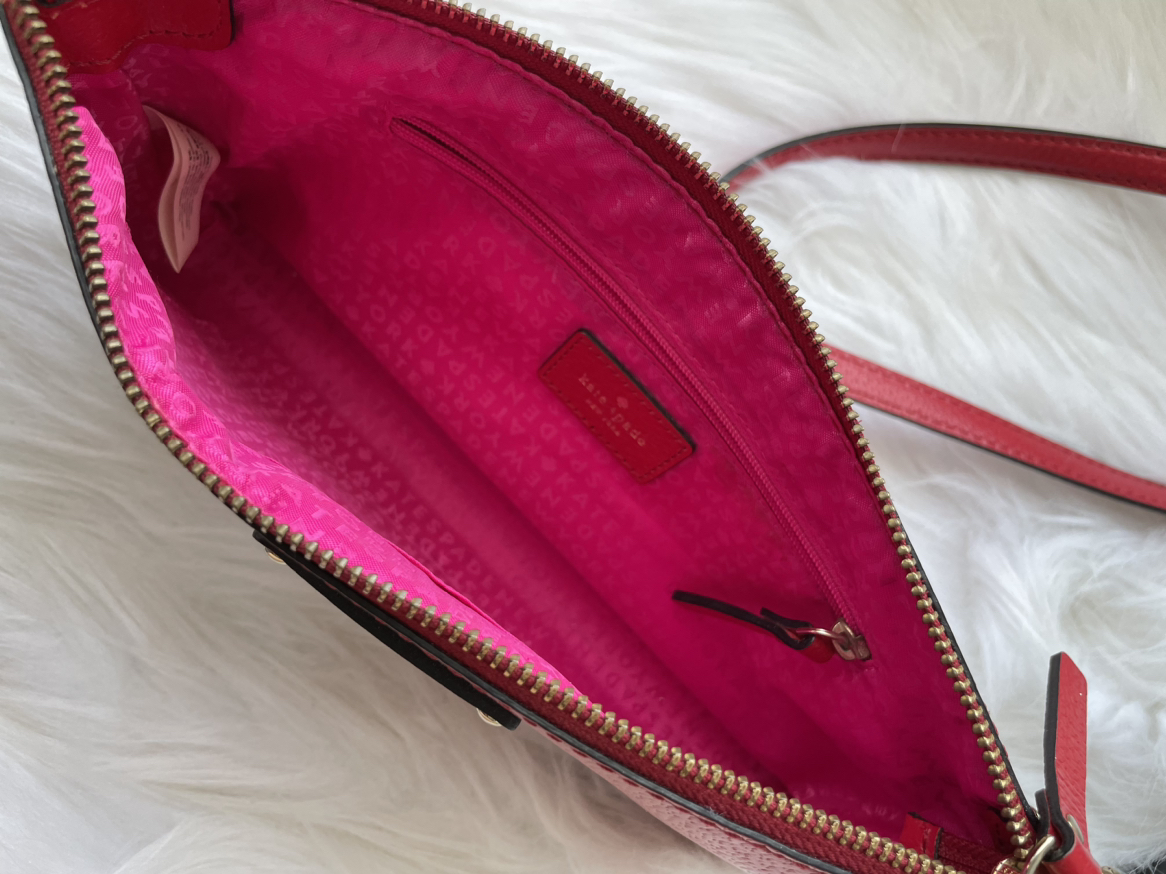 Auth. Red Kate Spade Crossbody image indicator(2)