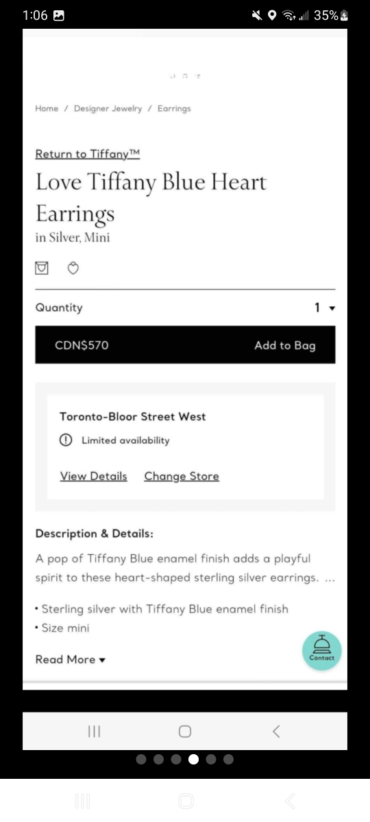 AUTHENTIC TIFFANY AND CO EARRINGS image indicator(7)