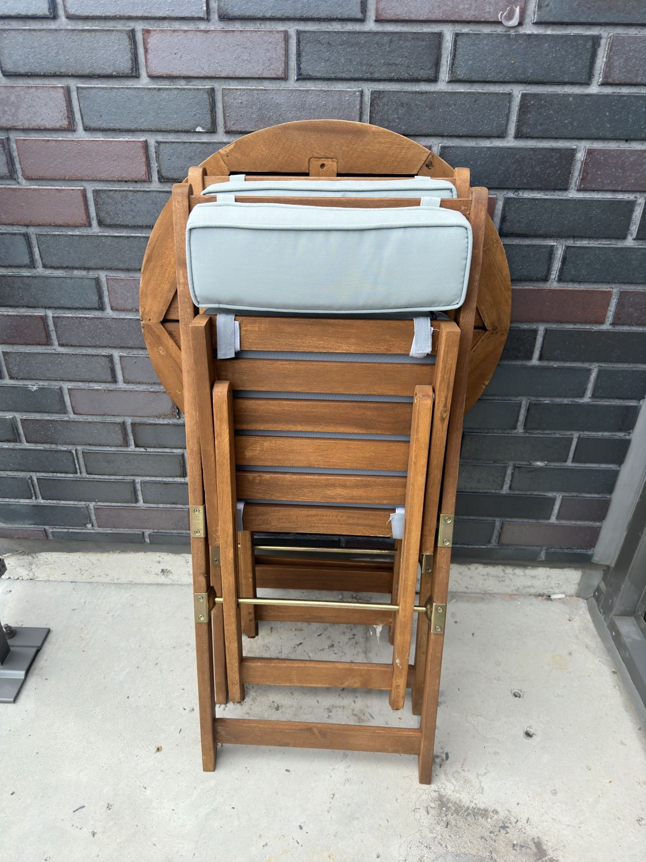 Foldable Patio Teak Bistro Set - photo 4