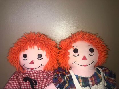 Vintage  25”Handmade  Raggedy Dolls/firm price/ pls read Descri image indicator(3)